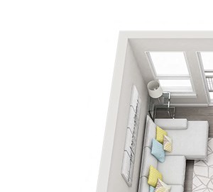 One Bedroom Floor Plan - A2 One Bedroom Floor Plan 675 square feet
